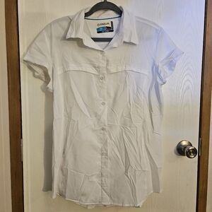 Magellan Outdoors Womens Fishing Shirt Size L in White